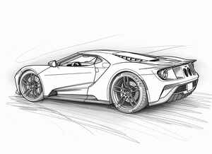 Ford GT Coloring Page #859631540
