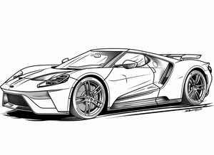 Ford GT Coloring Page #8866374
