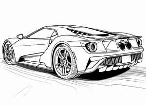 Ford GT Coloring Page #8999973