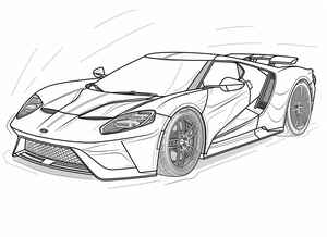 Ford GT Coloring Page #959627251