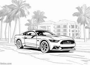 Ford Mustang Coloring Page #1015823749