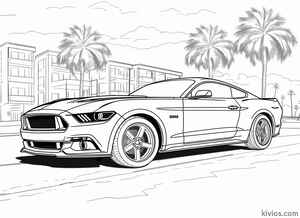 Ford Mustang Coloring Page #102843318