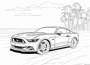 Ford Mustang Coloring Page #1163026749