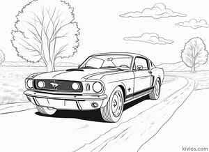 Ford Mustang Coloring Page #1234019056