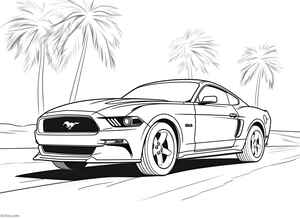 Ford Mustang Coloring Page #1332624206