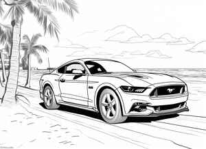 Ford Mustang Coloring Page #1450516980