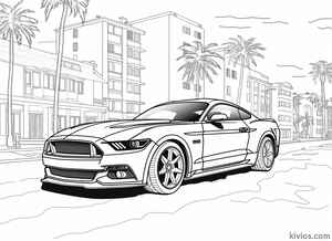 Ford Mustang Coloring Page #156462089