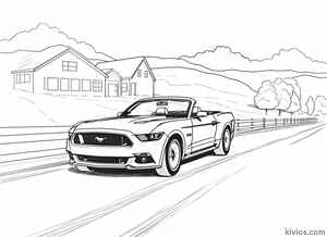 Ford Mustang Coloring Page #1591521698