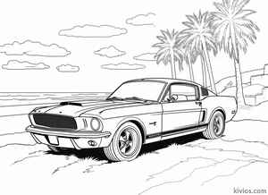 Ford Mustang Coloring Page #1600832027