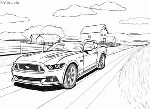 Ford Mustang Coloring Page #1610426401