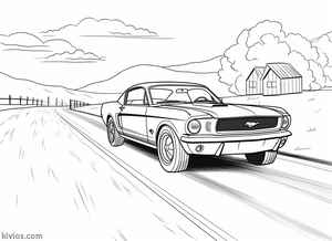 Ford Mustang Coloring Page #16427368