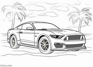 Ford Mustang Coloring Page #1732216993