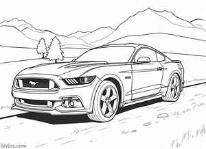 Ford Mustang Coloring Page #1825228569