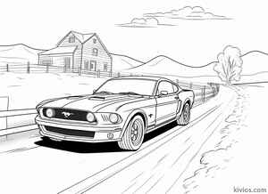 Ford Mustang Coloring Page #183359171