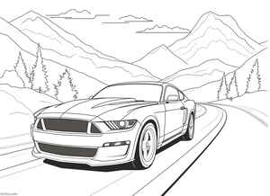 Ford Mustang Coloring Page #1950712030