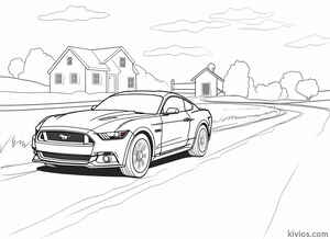 Ford Mustang Coloring Page #206561572