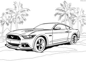 Ford Mustang Coloring Page #2153232166