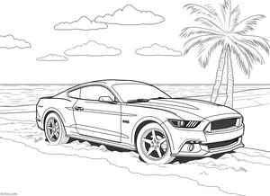 Ford Mustang Coloring Page #2507826164