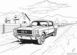 Ford Mustang Coloring Page #257266970