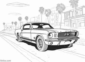 Ford Mustang Coloring Page #2598130017