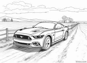 Ford Mustang Coloring Page #2863221617
