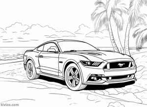 Ford Mustang Coloring Page #294613663