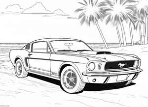 Ford Mustang Coloring Page #2964531125