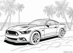 Ford Mustang Coloring Page #305517023