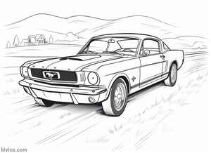 Ford Mustang Coloring Page #3188128090