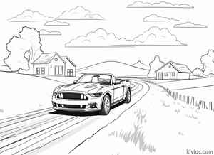 Ford Mustang Coloring Page #4317803
