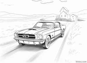 Ford Mustang Coloring Page #484921376