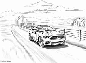 Ford Mustang Coloring Page #83301832