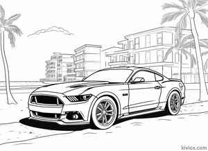 Ford Mustang Coloring Page #872513518