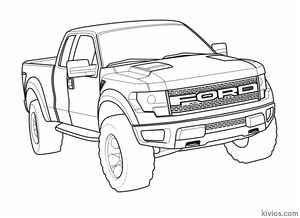 Ford Raptor Coloring Page #1173913448