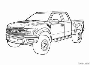 Ford Raptor Coloring Page #1394332755