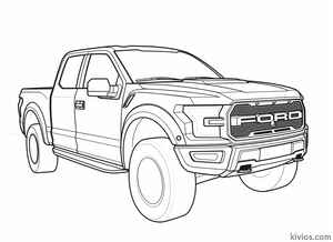 Ford Raptor Coloring Page #1480329689
