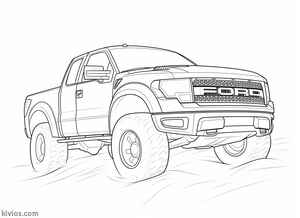 Ford Raptor Coloring Page #87284314