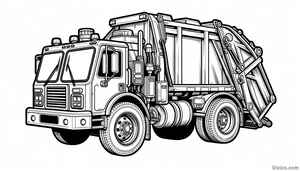 Garbage Truck Coloring Page #1947711117