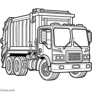 Garbage Truck Coloring Page #2489524684