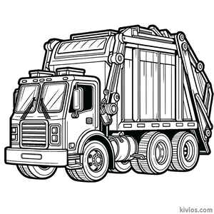 Garbage Truck Coloring Page #2958923709