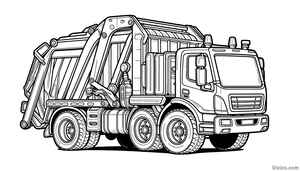 Garbage Truck Coloring Page #3055516083