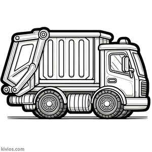 Garbage Truck Coloring Page #3237115095