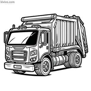 Garbage Truck Coloring Page #61685781
