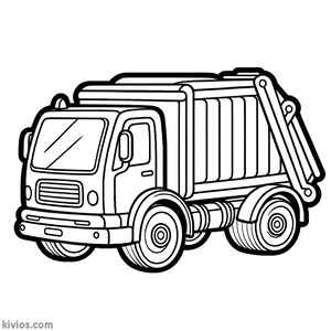 Garbage Truck Coloring Page #675026562