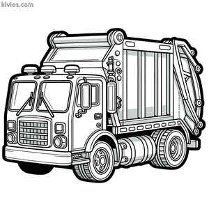 Garbage Truck Coloring Page #785826062