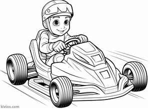Go Kart Coloring Page #1145828663