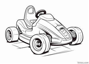 Go Kart Coloring Page #2019631576