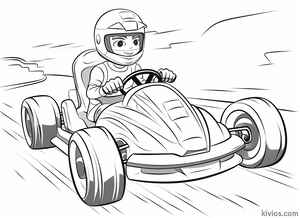 Go Kart Coloring Page #227642452
