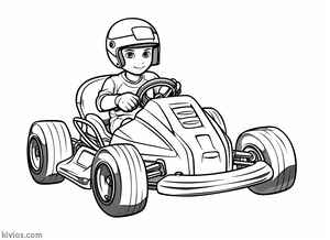 Go Kart Coloring Page #605210362