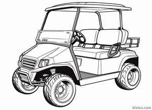 Golf Cart Coloring Page #1203910025